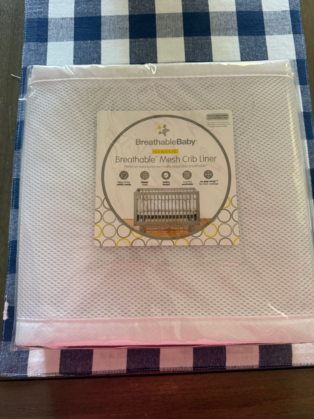 BreathableBaby White Mesh Crib Liner - Soft Breathable Protection